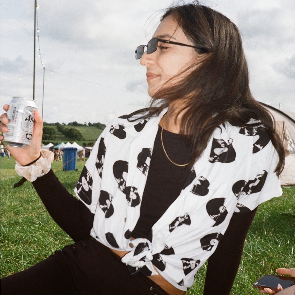 Wackomaria vinyl button up shirt